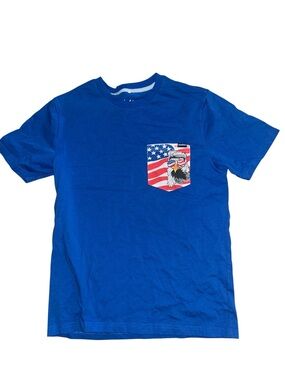 NEW Chubbies Blue Patriotic Eagle On Pocket T Shirt Size S